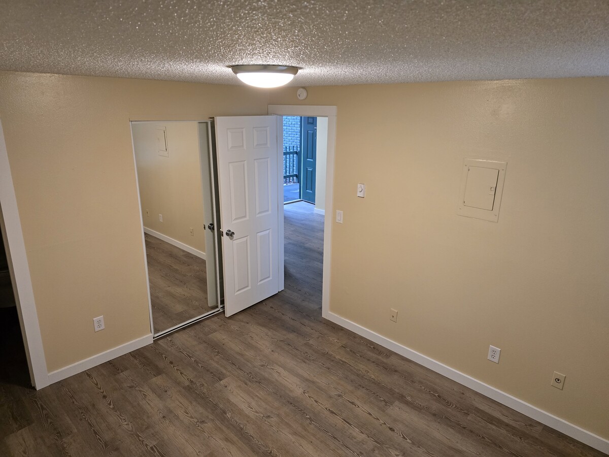 Spacious bedroom with LVP floors